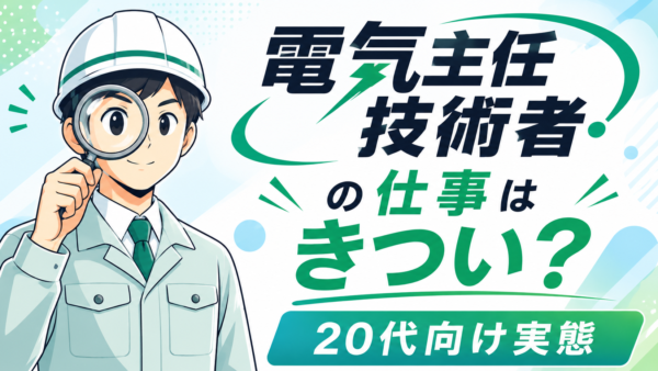 電気主任技術者の仕事はきつい？20代向け実態