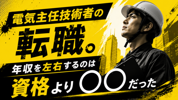 電気主任技術者の転職。年収を左右するのは資格より○○だった