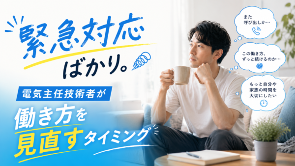 緊急対応ばかり。電気主任技術者が働き方を見直すタイミング